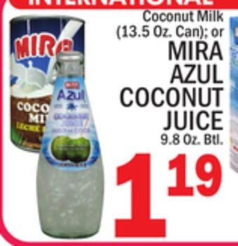 C Town Mira azul coconut juice offer