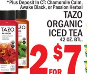 C Town Tazo organic iced tea offer