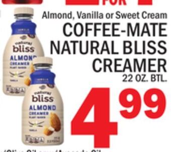 C Town Coffee-mate natural bliss creamer offer