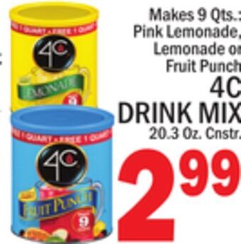 C Town 4c drink mix 20.3 oz. cnstr. offer