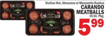 C Town Carando meatballs offer