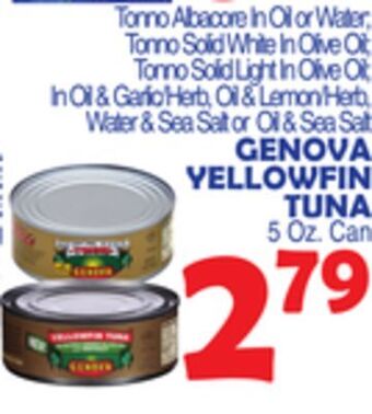 Bravo Supermarkets Genova yellowfin tuna offer