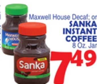 Bravo Supermarkets Sanka instant coffee offer