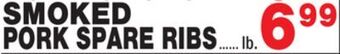 Bravo Supermarkets Smoked pork spare ribs offer