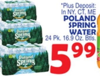 Bravo Supermarkets Poland spring water offer