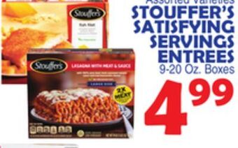 Bravo Supermarkets Stouffer's satisfying servings entrees offer
