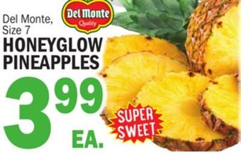 Bravo Supermarkets Del monte, honeyglow pineapples offer