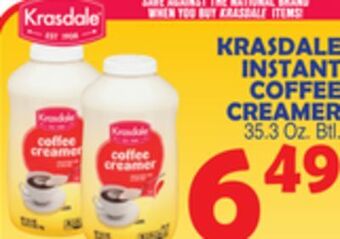 Bravo Supermarkets Krasdale instant coffee creamer offer