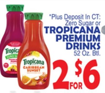 Bravo Supermarkets Tropicana premium drinks offer