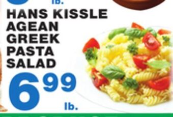 Bravo Supermarkets Hans kissle agean greek pasta salad offer