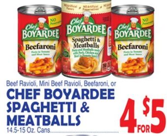 Bravo Supermarkets Chef boyardee spaghetti & meatballs offer