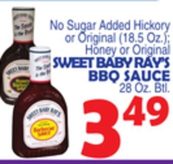 Bravo Supermarkets Sweet baby ray's bbq sauce 28 oz. btl. offer