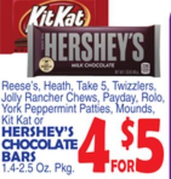 Bravo Supermarkets Hershey's chocolate bars offer