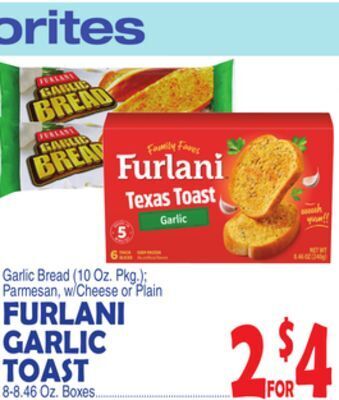 Bravo Supermarkets Furlani garlic toast 8-8.46 oz. boxes offer