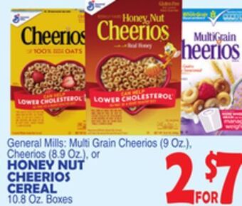 Bravo Supermarkets General mills honey nut cheerios cereal, 10.8 oz. boxes offer