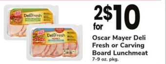 ACME Oscar mayer deli fresh or carving board lunchmeat offer