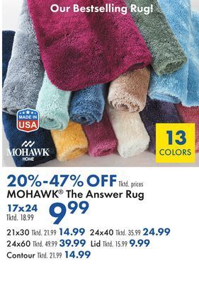 Boscov's Mohawk® the answer rug offer