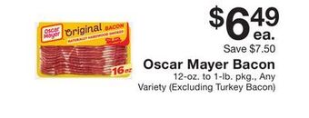 Fairway Store Market Oscar mayer bacon offer