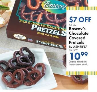 Boscov's Boscov's chocolate covered pretzels by asher's® tktd offer