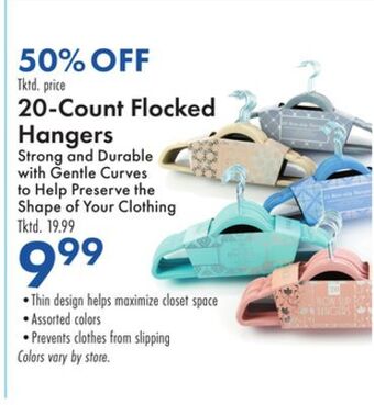 Boscov's 20-count flocked hangers offer