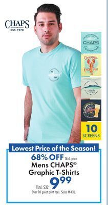 Boscov's Mens chaps® graphic t-shirts offer