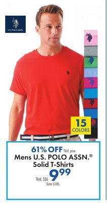 Boscov's Mens u.s polo assn. ® solid t-shirts offer