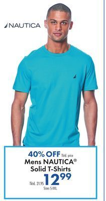 Boscov's Mens nautica® solid t-shirts offer