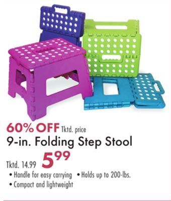 Boscov's 9-in. folding step stool offer