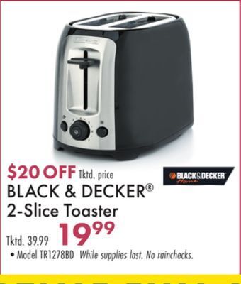 Boscov's Black & decker® 2-slice toaster offer