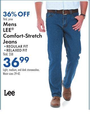 Boscov's Mens lee® comfort-stretch jeans offer