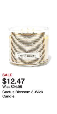 Bath & Body Works Cactus blossom 3-wick candle offer