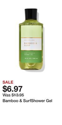 Bath & Body Works Bamboo & surfshower gel offer