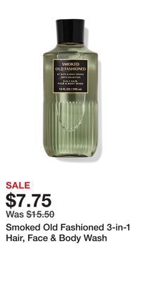 Bath & Body Works Smoked old fashioned 3-in-1 hair, face & body wash offer
