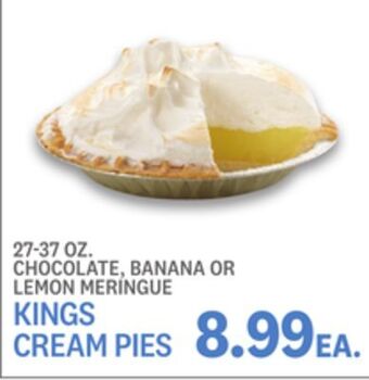 Kings Food Markets Kings cream pies offer