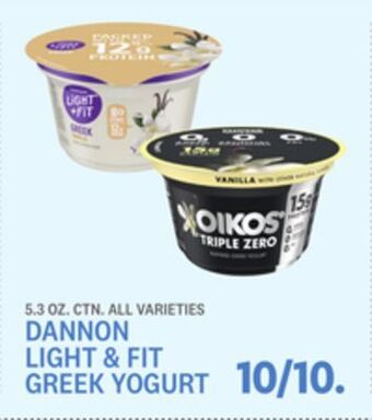 Kings Food Markets Dannon light & fit greek yogurt offer