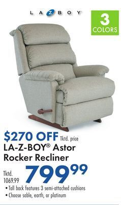 Boscov's La-z-boy® astor rocker recliner offer