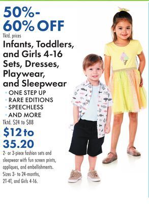 Boscov's Infants, toddlers, and girls 4-16 sets, dresses, playwear, and sleepwear offer