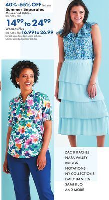 Boscov's Summer separates offer