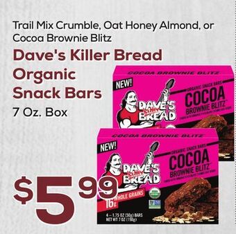 DeCicco & Sons Dave's killer bread organic snack bars offer