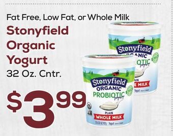 DeCicco & Sons Stonyfield organic yogurt offer