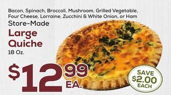 DeCicco & Sons Large quiche offer