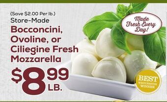 DeCicco & Sons Fresh mozzarella offer