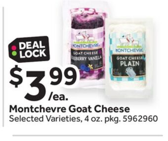 Stop&Shop Montchevre goat cheese offer