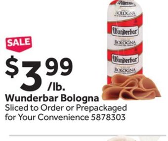 Stop&Shop Wunderbar bologna offer