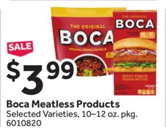 Stop&Shop Boca meatless products offer