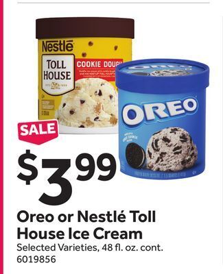 Stop&Shop Oreo or nestlé toll house ice cream offer