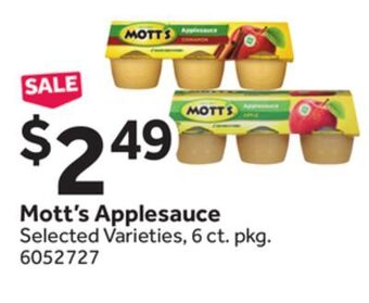 Stop&Shop Mott's applesauce offer