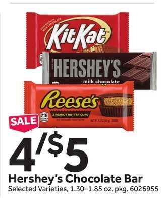 Stop&Shop Hershey's chocolate bar offer