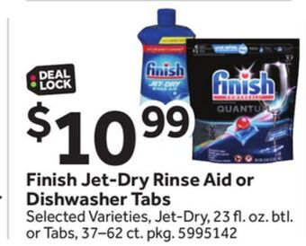 Stop&Shop Finish jet-dry rinse aid or dishwasher tabs offer