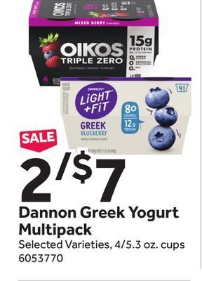 Stop&Shop Dannon greek yogurt multipack offer